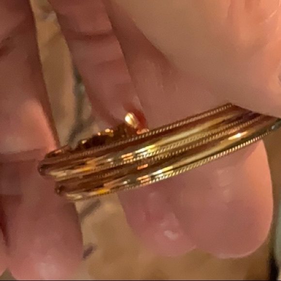 Avon Two Pairs Classic Gold Tone Hoop Clip On Earrings - Picture 9 of 14